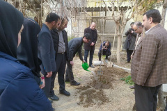 گزارش تصویری: برگزاری مراسم کاشت نهال در دانشگاه هنر همزمان با روز درختکاری